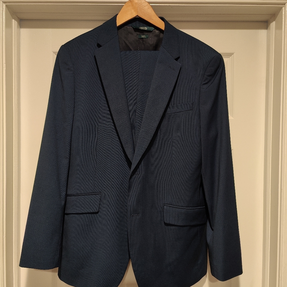 Perry Ellis Blue Slim Fit Suit